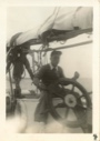 Image of Lowell Thomas, Jr. at the wheel
